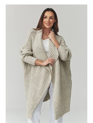 Zapínanie svetra model 226880 Makadamia