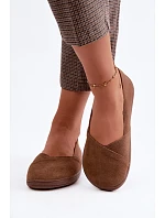 Dámske barefoot balerínky z prírodného semišu, hnedé, Mirelia Dámske barefoot balerínky z prírodného semišu, hnedé, Mirelia