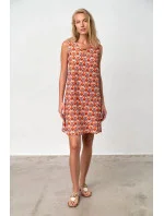 Dámske šaty Twiggy 18518 Orange and Blue - Vamp