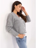 Dámsky sveter PM SW F513.16 Grey with ecru - FPrice Dámsky sveter PM SW F513.16 Grey with ecru - FPrice
