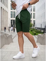 Pánske teplákové šortky so šnúrkou, zelené, FashionStreet SX2629 Pánske teplákové šortky so šnúrkou, zelené, FashionStreet SX2629