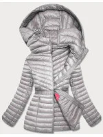 Vypasovaná šedá dámska bunda (GT-212)