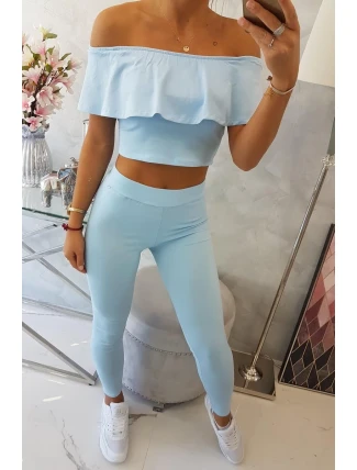 Modrá sada volánikov