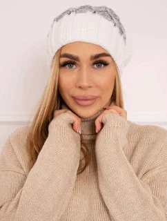 Milano fleecová čiapka K203 grey melange+ecru
