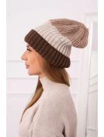 Fleecová čiapka Bojana K265 cappuccino+svetlo béžová+tmavo béžová