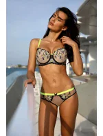 Nohavičky V-10153 čierna/béžová/zelená - Axami