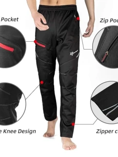 Rockbros pánske dlhé nohavice na bicykel čierne XL