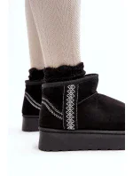 Dámske nízke snežnice 20221-4A black - Módna obuv