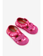 Kapcie Milami Dziecięce Na Rzepy W Serduszka Różowe Reathiana