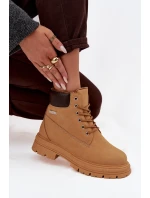 Ocieplane Trapery Damskie Na Zamek Camel Selinda