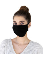 Ochranná maska, bavlnená na opakované použitie, päť balení - čierna