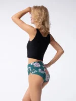 Dámske nohavičky Tea Rose Simple Brasil Maxi Green so vzorom - Julimex