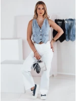 Dámska krátka džínsová vesta BLUEGEM FashionStreet TY4796 Dámska krátka džínsová vesta BLUEGEM FashionStreet TY4796