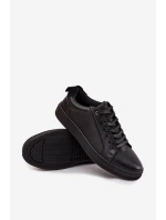 Kožené pánské tenisky Lee Cooper LCJ-25-33-3965 Černé