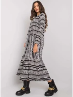 Šaty D73771M30225A3EN čiernobiele