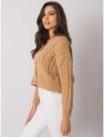 Dámsky sveter D90031J90792A1 ťavia farba