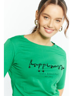 Monnari Tričká Dámske bavlnené tričko Bottle Green