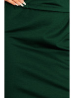 Šaty s golierom Numoco AGATA - zelené