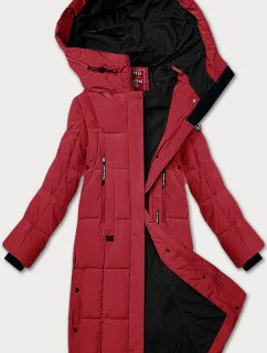 Dámska prešívaná zimná bunda LHD bordová (LHD-24572)