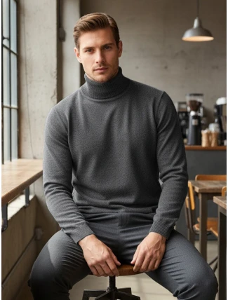 Pánsky svetlosivý rolák FashionStreet WX2359