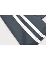 Dámske bavlnené legíny v grafitovej farbe s lampasmi (YW06038) Dámske bavlnené legíny v grafitovej farbe s lampasmi (YW06038)