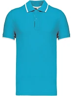 Kariban K 245 Pánske kontrastné polo tričko z piké 20.K245 svetlo tyrkysová/biela/námornícka modrá Kariban K 245 Pánske kontrastné polo tričko z piké 20.K245 svetlo tyrkysová/biela/námornícka modrá