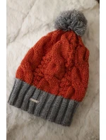 Paris fleecová čiapka K212 červená+sivá