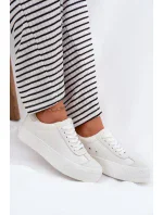 Dámske tenisky na platforme Big Star - biele