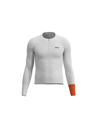 Cyklistické tričko POC M's Cadence L/S Jersey, biele