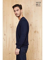 NEOBLU Sullivan Men Pánsky sveter s výstrihom do V 24.3987 night blue NEOBLU Sullivan Men Pánsky sveter s výstrihom do V 24.3987 night blue