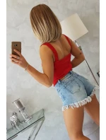 Body bez ramienok červené