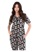 Dámske pyžamo 180/155 čiernobéžové - Karol