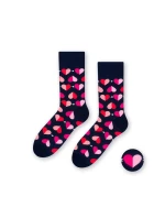 Vzorované pánske ponožky Steven art.136 Srdiečka