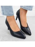 Dámske tmavomodré lodičky na podpätku Sergio Leone 1336