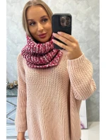 KN16 Dámska šatka s čiapkou fuchsiová