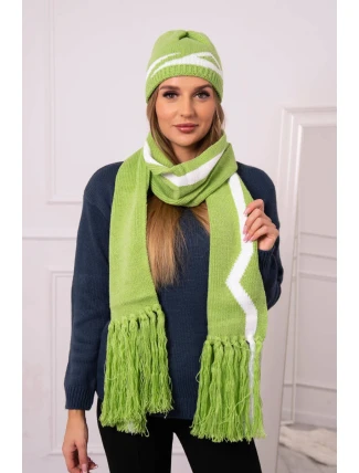 Dámska súprava so šatkou Jagna K356 pistácie