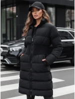 Dámska zimná dlhá prešívaná bunda FABWARM čierna FashionStreet TY4620 Dámska zimná dlhá prešívaná bunda FABWARM čierna FashionStreet TY4620