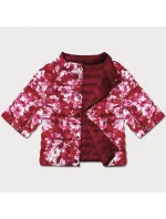 Červená/kvetinová obojstranná dámska bunda s 3/4 rukávmi Minority (M23-7010-16) Červená/kvetinová obojstranná dámska bunda s 3/4 rukávmi Minority (M23-7010-16)