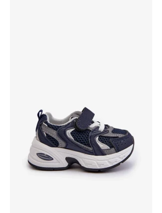 Detská športová obuv na suchý zips, Navy Blue Rulagia