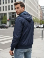 FashionStreet tmavomodrá pánska obojstranná prechodná bunda TX4985