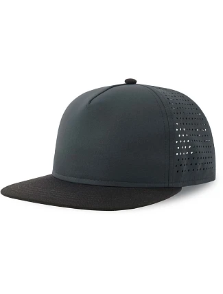 Atlantis Headwear Bank Five-S 5-panelová čiapka s výložkou 33.0232 tmavomodrá/čierna