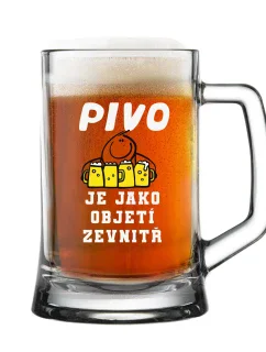 PIVO JE AKO KONIEC STENY - pivný pohár 0,5 l