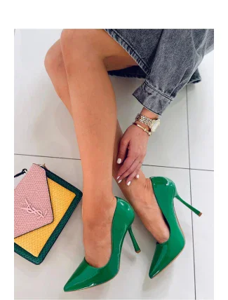 Dámske lodičky na podpätku NF-79P Tmavo zelená - Seastar Dámske lodičky na podpätku NF-79P Tmavo zelená - Seastar