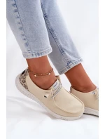 Lekkie Materiałowe Półbuty Damskie McKeylor 96116 Beżowe