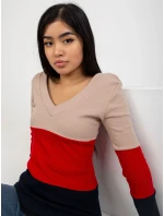 Blúzka RV BZ 8429.41P tmavo modrá červená