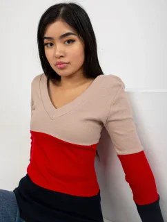 Blúzka RV BZ 8429.41P tmavo modrá červená