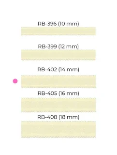 Dámske remienky off white RB 402 14 mm - Julimex