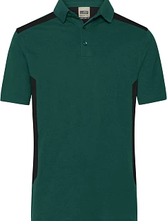 Daiber JN 1826 Pánske pracovné polo tričko z piké „Strong“ 02.1826 tmavozelené/čierne