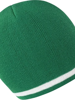 Result Headwear R 368X Pletená čiapka s kontrastnými pruhmi 28.368X smaragdová/biela