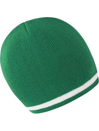 Result Headwear R 368X Pletená čiapka s kontrastnými pruhmi 28.368X smaragdová/biela Result Headwear R 368X Pletená čiapka s kontrastnými pruhmi 28.368X smaragdová/biela